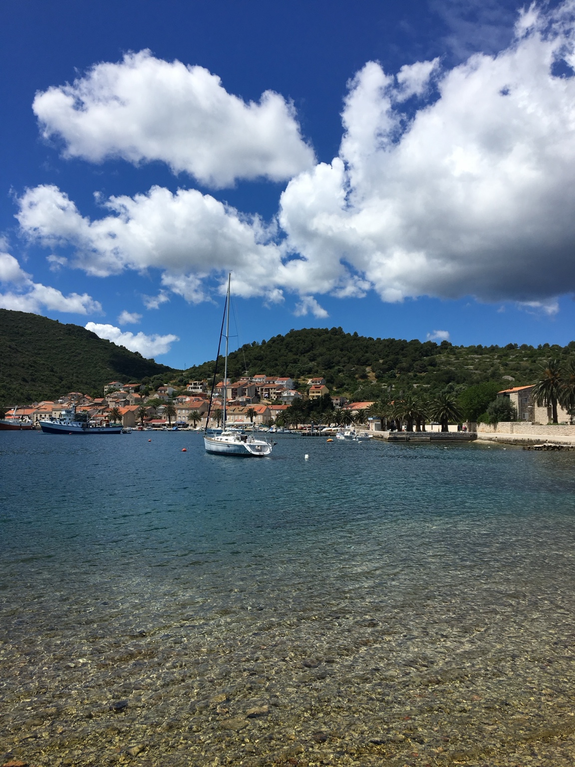 Harbour and coastal landscape in Croatia