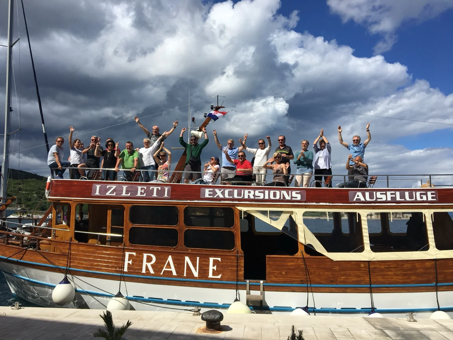 RVRF group travelling by boat between Croatian islands