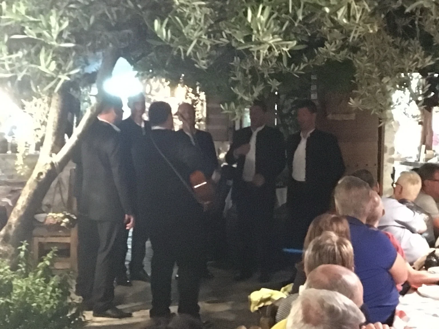 Guests sharing an evening meal during an RVRF programme